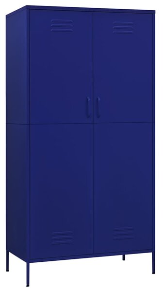 Šatní skříň námořnická modř 90 x 50 x 180 cm ocel 336244