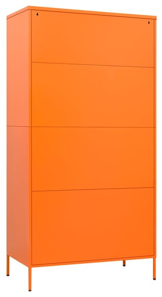 Šatní skříň oranžová 90 x 50 x 180 cm ocel 336246