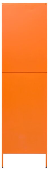 Šatní skříň oranžová 90 x 50 x 180 cm ocel 336246
