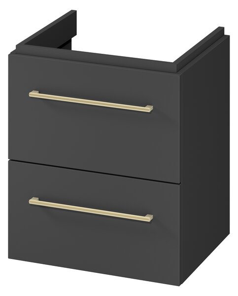 Cersanit Larga skříňka 49.4x39.4x57.2 cm pod umyvadlo závěsná antracitová S164-035