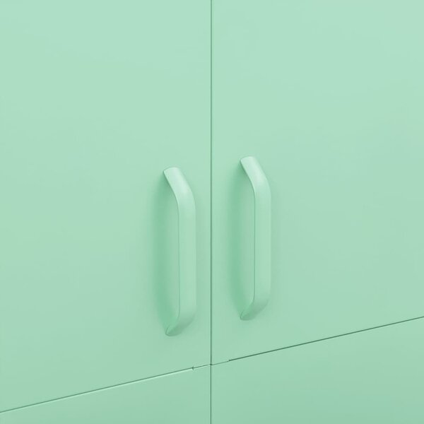 Šatní skříň mátová 90 x 50 x 180 cm ocel 336248