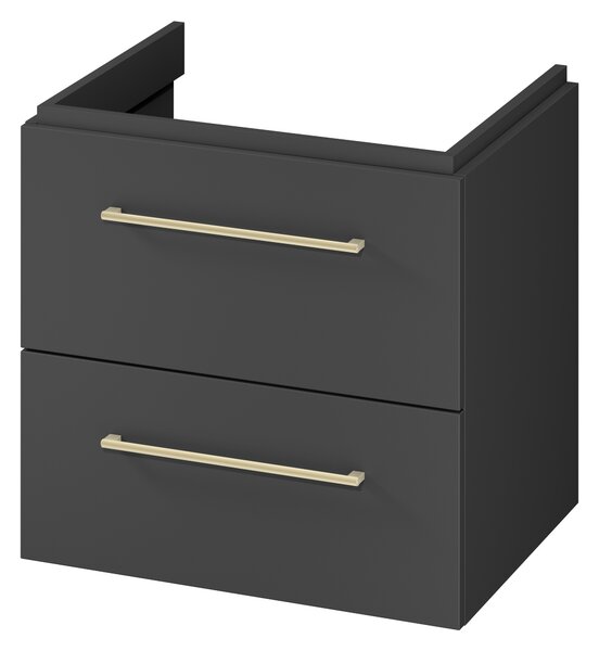 Cersanit Larga skříňka 59.4x44.4x57.2 cm pod umyvadlo závěsná antracitová S164-036