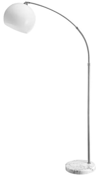 Oblouková lampa nastavitelná, mramorová základna, bílé stínidlo 105413