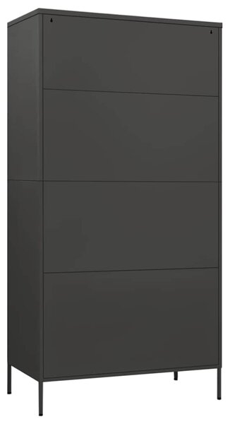 Šatní skříň antracitová 90 x 50 x 180 cm ocel 336249