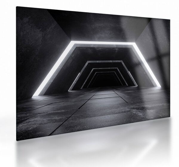 Skleněný obraz - Futuristický tunel (70x50 cm)