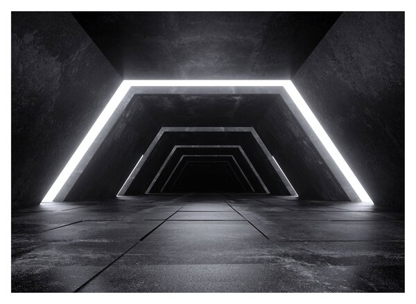 Skleněný obraz - Futuristický tunel (70x50 cm)