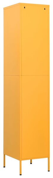 Uzamykatelná skříň hořčicově žlutá 35 x 46 x 180 cm ocel 336254