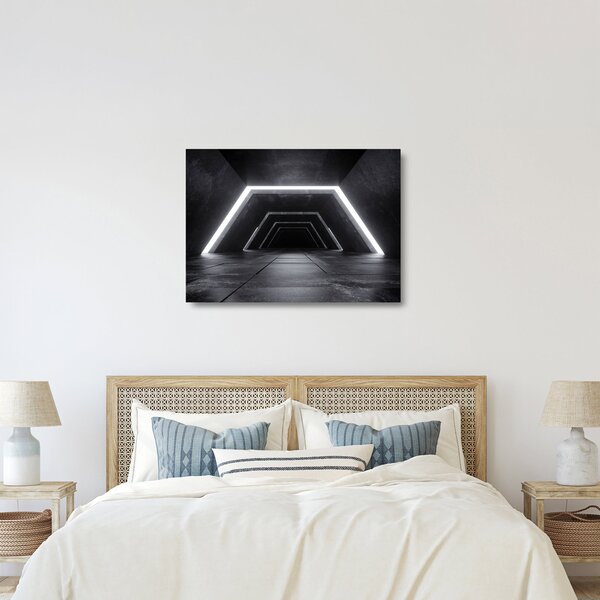 Skleněný obraz - Futuristický tunel (70x50 cm)