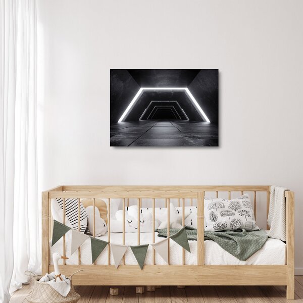 Skleněný obraz - Futuristický tunel (70x50 cm)