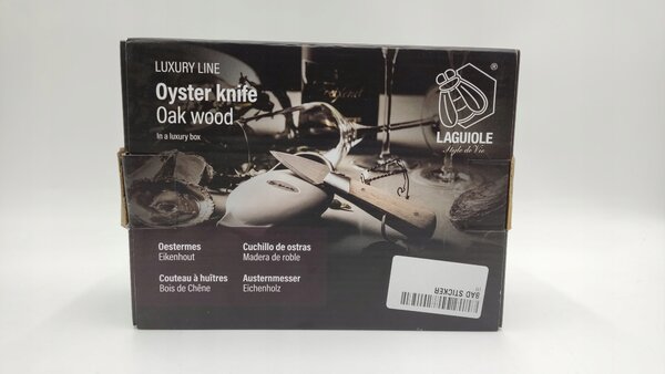 Nůž na ústřice 5,5 cm Style De Vie dubové dřevo Laguiole Elegantní krabička