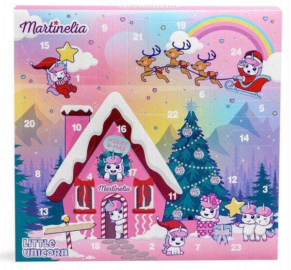 Dětský adventní kalendář s kosmetikou Martinelia jednorožec 24 dní