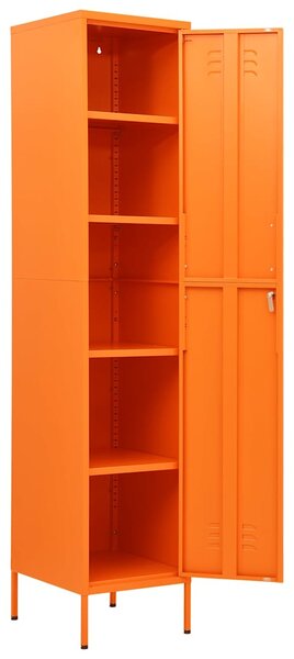 Uzamykatelná skříň oranžová 35 x 46 x 180 cm ocel 336255
