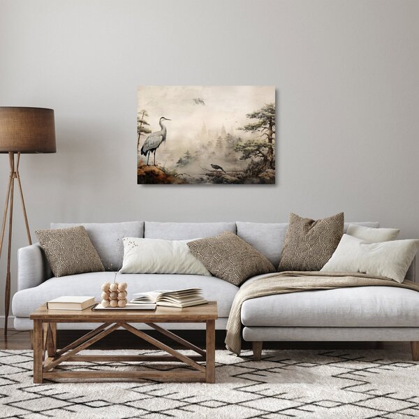 Skleněný obraz - Kreslená krajina (70x50 cm)