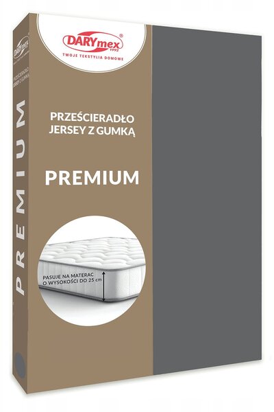 Prostěradlo bavlněné s gumou 140x200 JERSEY VYSOKÁ GRAMÁŽ 170 šedé