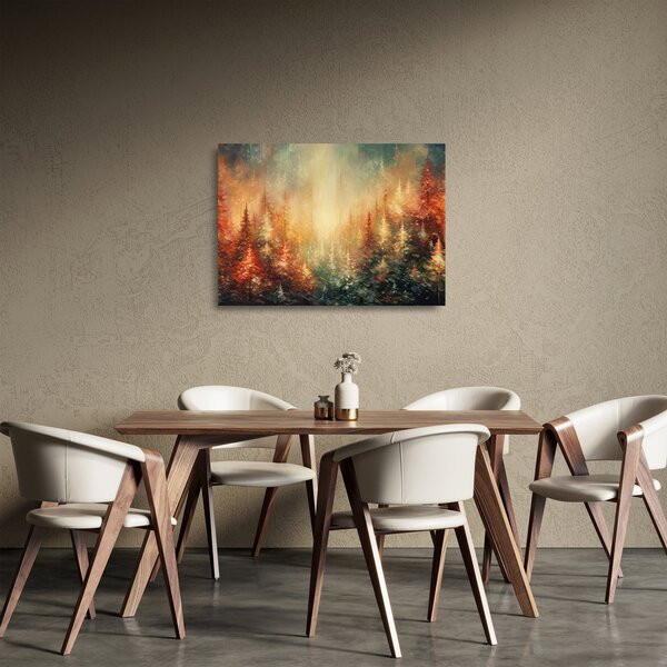 Skleněný obraz - Malba lesů (70x50 cm)