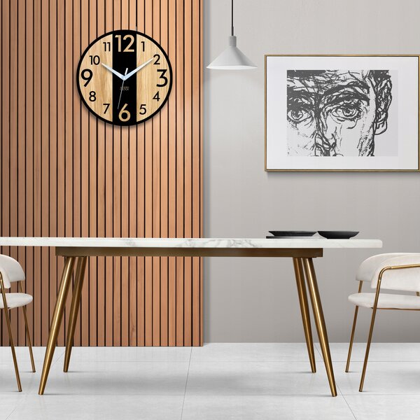 Nástěnné hodiny ModernClock hnědé 33cm