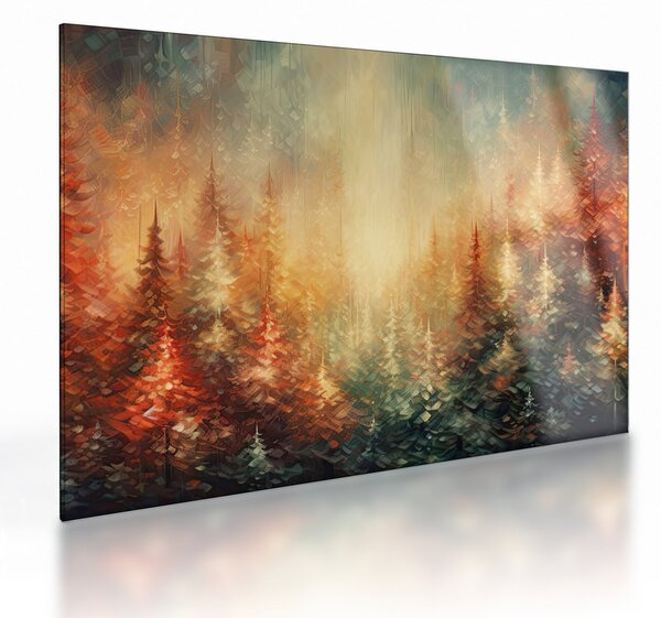 Skleněný obraz - Malba lesů (70x50 cm)