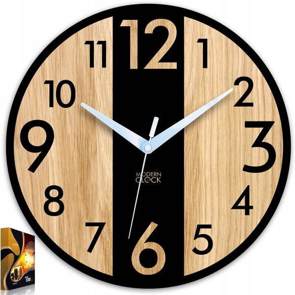 Nástěnné hodiny ModernClock hnědé 33cm