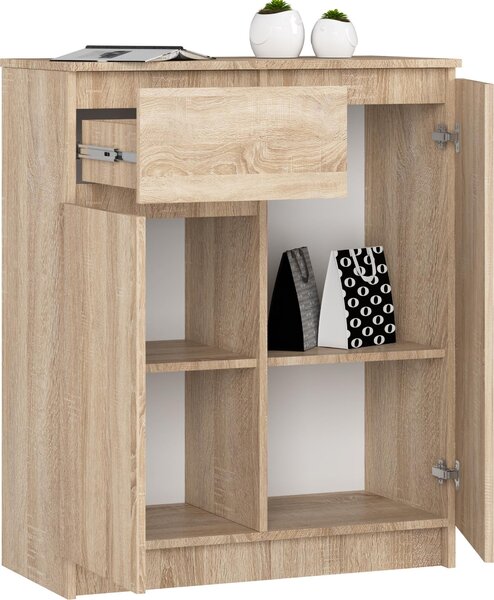 Akord Komoda 2 dveře 1 zásuvka dub sonoma 80x40x99 cm