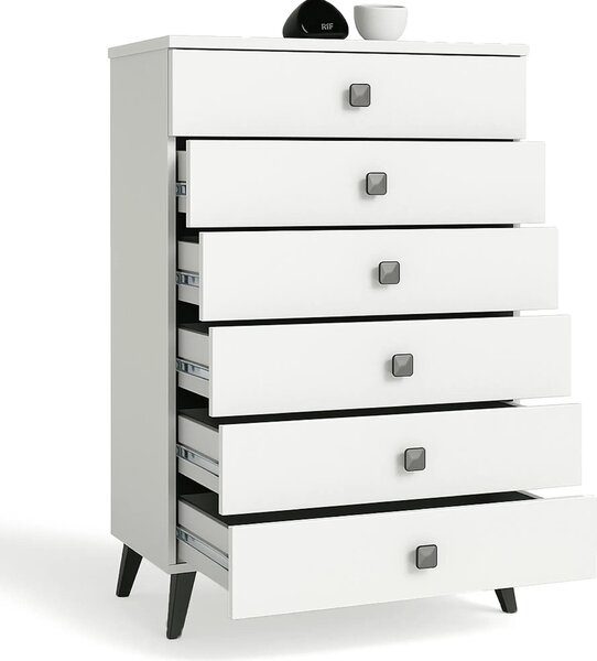 Akord Kredenc Mobi bílá/černá 60x37x104 cm