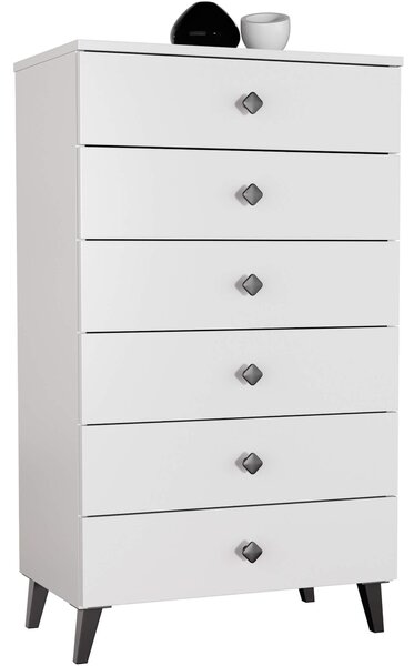 Akord Kredenc Mobi bílá/černá 60x37x104 cm