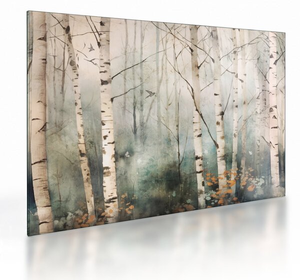 Skleněný obraz - Kresba lesního vzoru (70x50 cm)