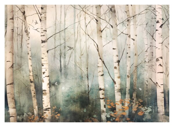 Skleněný obraz - Kresba lesního vzoru (70x50 cm)