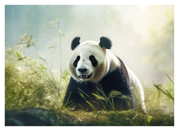 Skleněný obraz - Panda (70x50 cm)