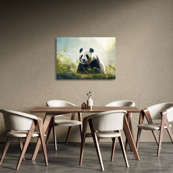 Skleněný obraz - Panda (70x50 cm)