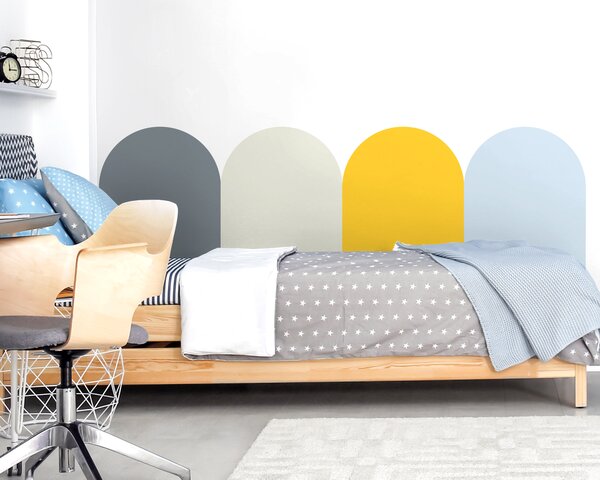 FUGU Ochrana za postel - Obloučky Veselý les yellow Varianta ochrany zdi: Delší strana postele 200x65 cm