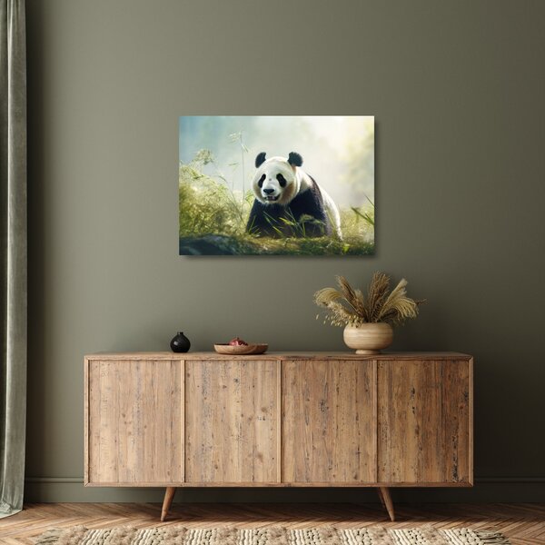 Skleněný obraz - Panda (70x50 cm)