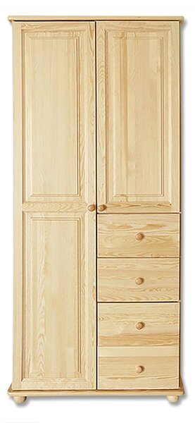 Dřevěná šatní skříň CLASSIC 11 z masivu borovice