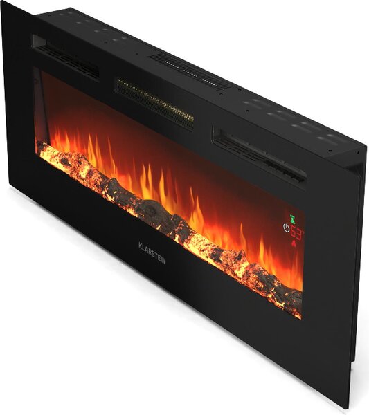 Klarstein Inteligentní elektrický krb Galeras, 2 nastavení teploty, 16 - 30°| Iluze plamene LED, Možnost připojení k IOT