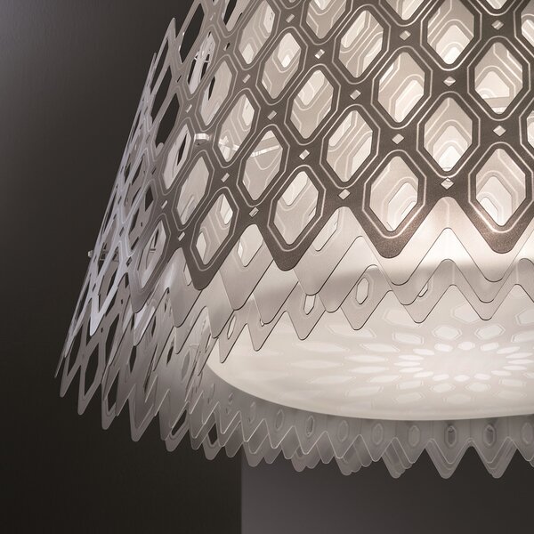 SLAMP CHRSL00WHT01THCE27EU Half Charlotte, bílé designové závěsné svítidlo, 4xE27, průměr 79cm