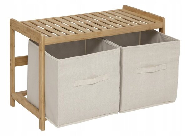 Lavice s úložným prostorem 5five Simply Smart Tidy Box, 2 přihrádky, bambusová