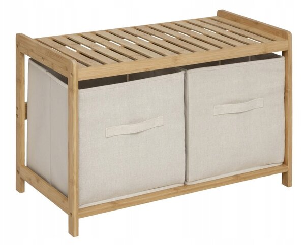 Lavice s úložným prostorem 5five Simply Smart Tidy Box, 2 přihrádky, bambusová
