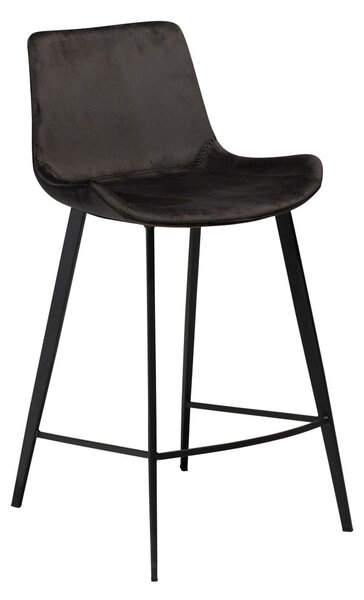 Černá barová židle DAN–FORM Denmark Hype Velvet, výška 91 cm