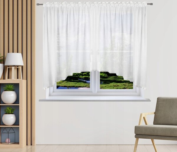 Klasická záclona s obloukovým lemováním 400x170, hotové záclony, hladký lem