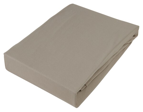 BOXSPRINGOVÉ PROSTĚRADLO, žerzej, šedohnědá, 90/220 cm Novel - Prostěradla