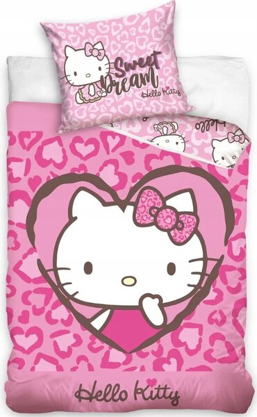 Sada povlečení Carbotex Hello Kitty růžové 140x200 cm, 2 díly