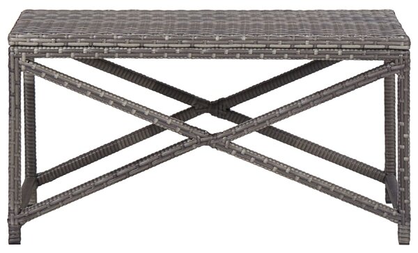 Zahradní lavice 80 cm polyratan šedá