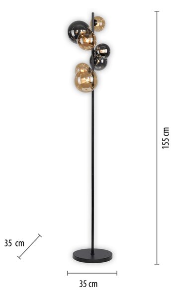 STOJACÍ LED SVÍTIDLO, 35/35/155 cm - Stojací lampy