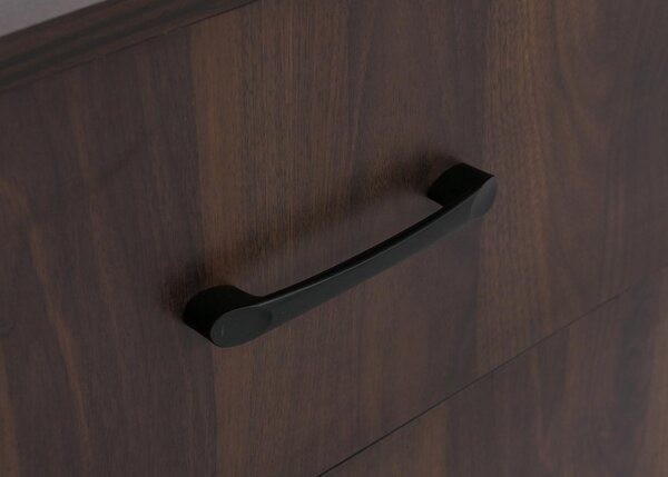 Komoda HWC-P42, příborník, 4 zásuvky, MDF 92 x 80 x 40 cm vzhled ořechu