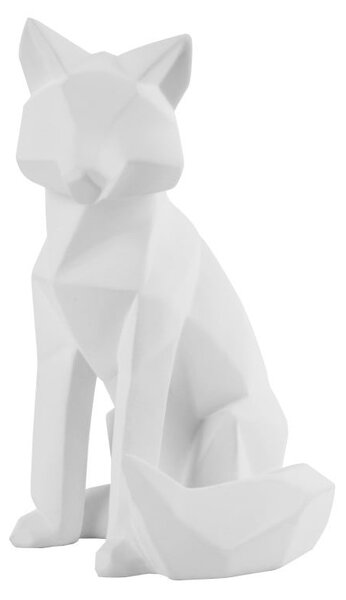 Matně bílá soška PT LIVING Origami Fox, výška 26 cm