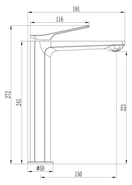 Invena Neri umyvadlová baterie stojící měděná BU-P1-W14