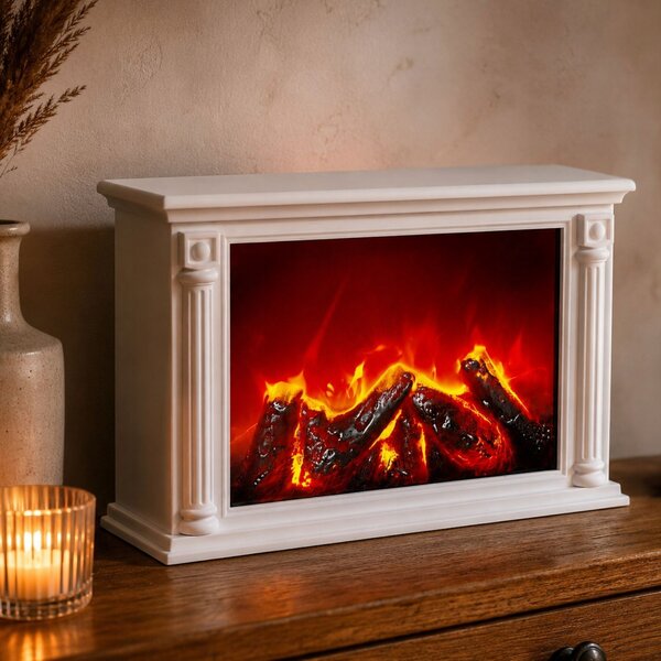 DEKORATIVNÍ LED KRB PLAST BÍLÝ 10X33X21 CM DO INTERIÉRU