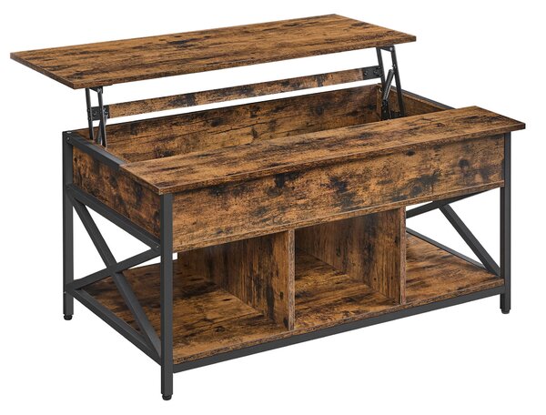 KONFERENČNÍ STOLEK, černá, tmavě hnědá, kov, kompozitní dřevo, 100/48-62/60 cm MID.YOU - Konferenční stolky, Online Only