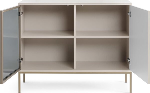 Laval K104 LED - třídveřová komoda s osvětlením, kašmír, šířka 104 cm, výška 83 cm, hloubka 39 cm