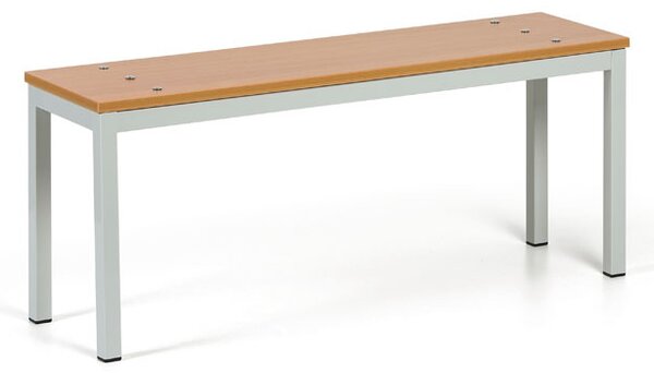 Šatní lavice, sedák - lamino, délka 1000 mm, šedé nohy, buk