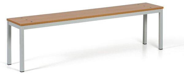 Šatní lavice, sedák - lamino, délka 1500 mm, šedé nohy, buk